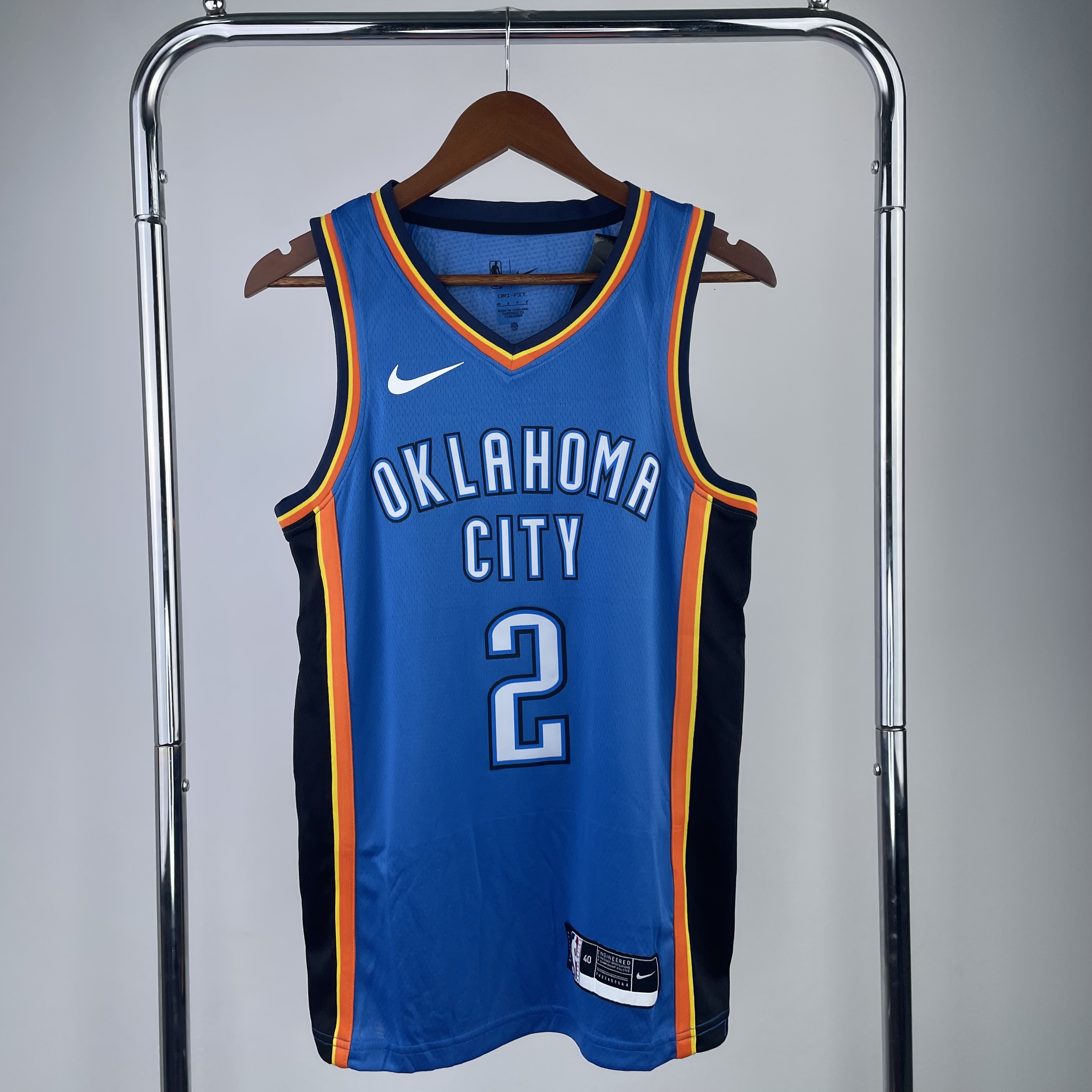 Men Oklahoma City Thunder #2 Shai Gilgeous-Alexander Blue Season Nike 2023 NBA Jersey